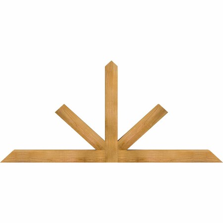 Ekena Millwork Saratoga Rough Sawn Timber Gable Bracket, Western Red Cedar, 72"W x 33"H x 4"D x 4"F, 11/12 Pitch GBW072X33X0404SAR00RWR